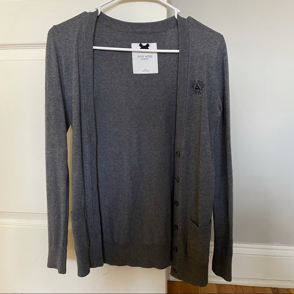 NWOT Gilly Hicks Gray Button Cardigan